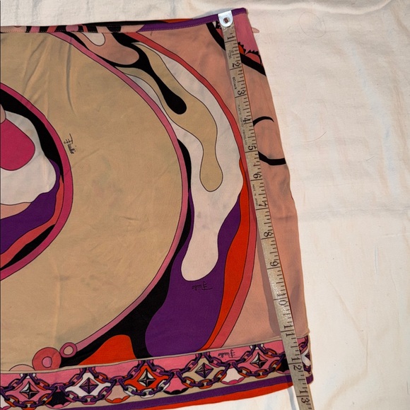 Vintage Emilio Pucci Multicolor Abstract Micro Mini Skirt, xs to small fit - Picture 6 of 8